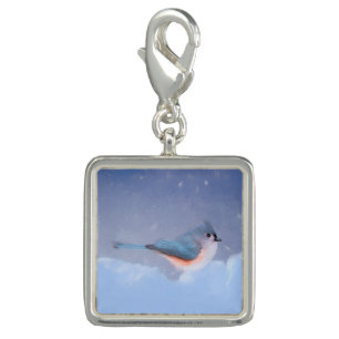 Tufted Titmouse Painting - Cute Original Dog Art Charm
