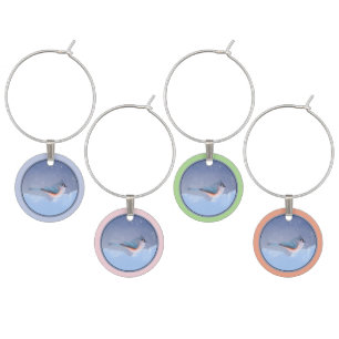Tufted Titmouse Painting - Cute Original Dog Art Wine Charm