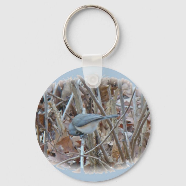 Tufted Titmouse Songbird Coordinating Items Keychain (Front)