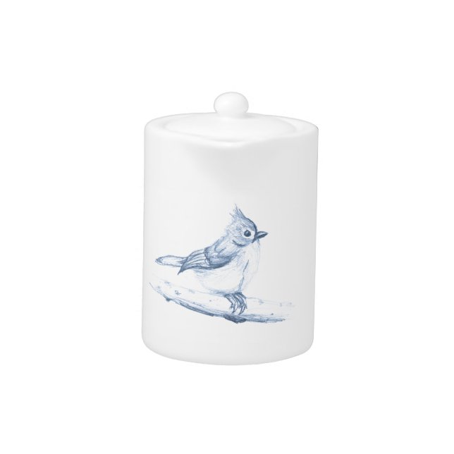 Tufted Titmouse Teapot (Front)