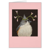 Tufted titmouse with hog peanut card (Front)
