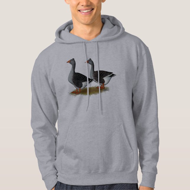 Tufted Toulouse Geese Hoodie (Front)