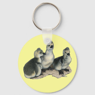 Tufted Toulouse Goslings Keychain