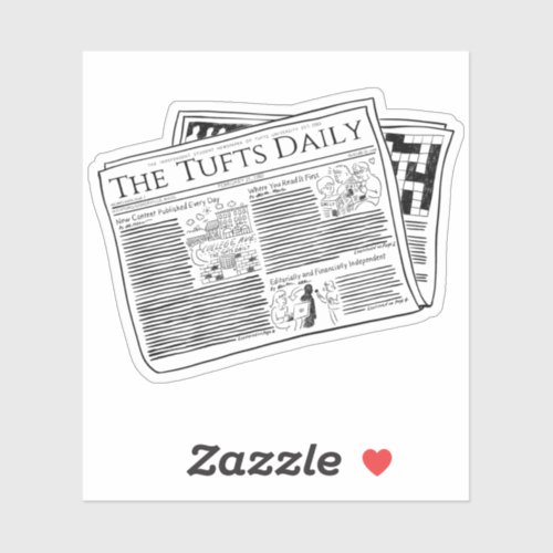 Tufts Daily Newspaper Sticker