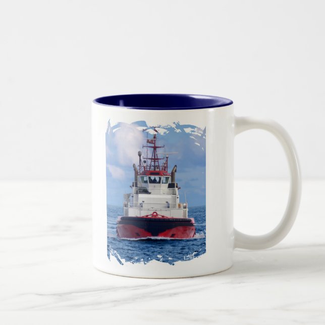 Tug Ahead Two-Tone Coffee Mug (Right)
