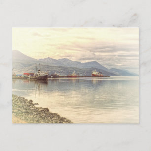 Tug boat at the Worlds End Postcard