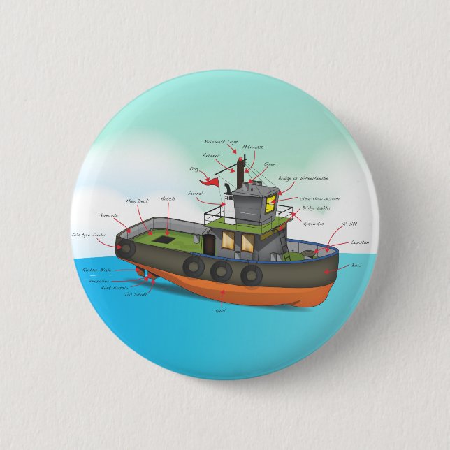 Tug Boat Button (Front)
