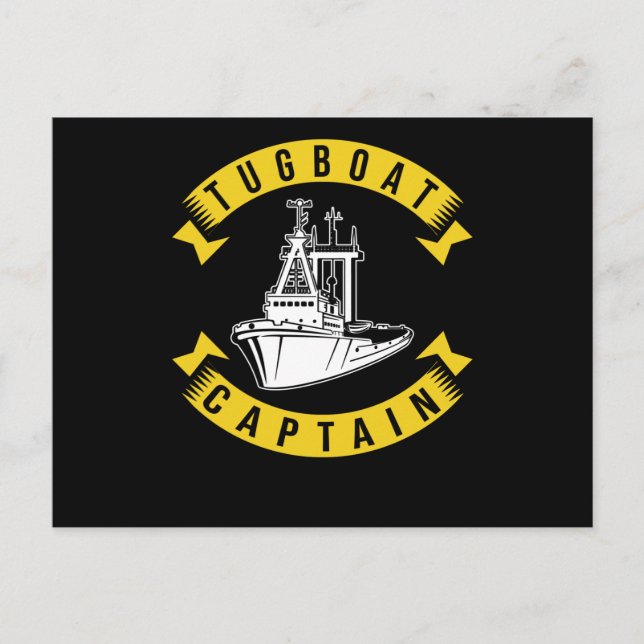 Tug Boat Captain Postcard (Front)