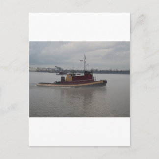Tug Boat in the Fog Postcard