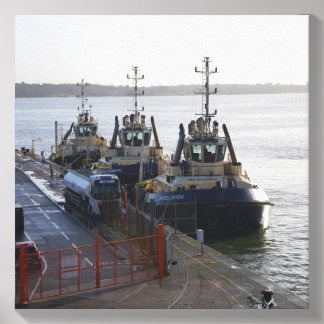 Tug Boats Canvas Photo Tile
