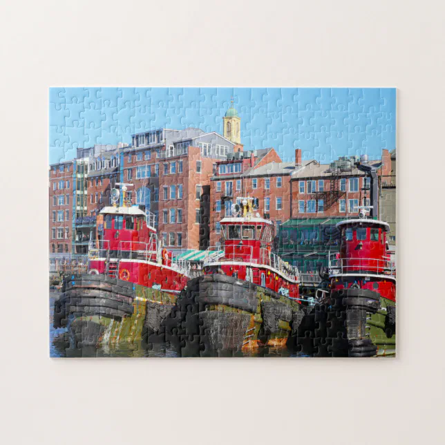 Tug Boats Portsmouth New Hampshire. Jigsaw Puzzle Zazzle