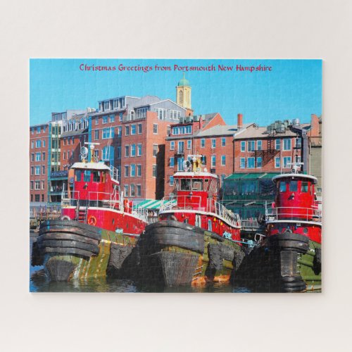 Tug Boats Portsmouth New Hampshire Jigsaw Puzzle