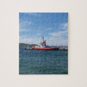 Tug In Harbor Jigsaw Puzzle