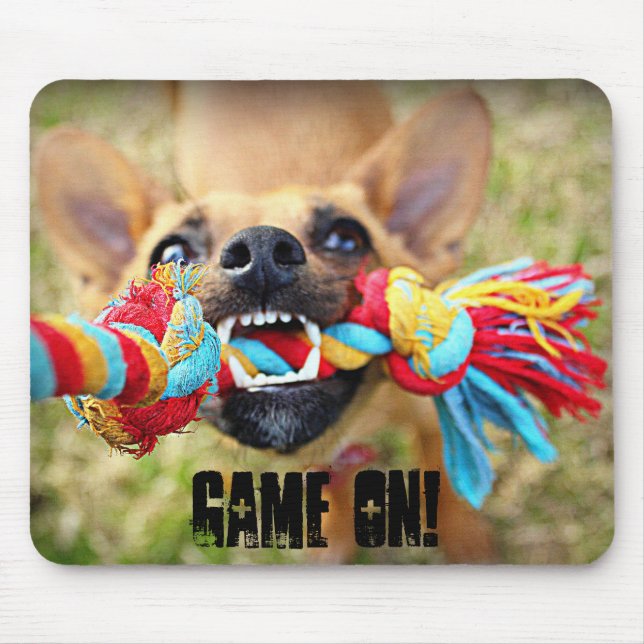 Tug o War Chihuahua Mouse Pad (Front)