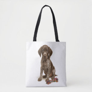 Tug of Whimsy – German Shorthaired Pointer Puppy Tote Bag