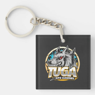 TUGA Wolf Gaming Logo Esports Style Keychain