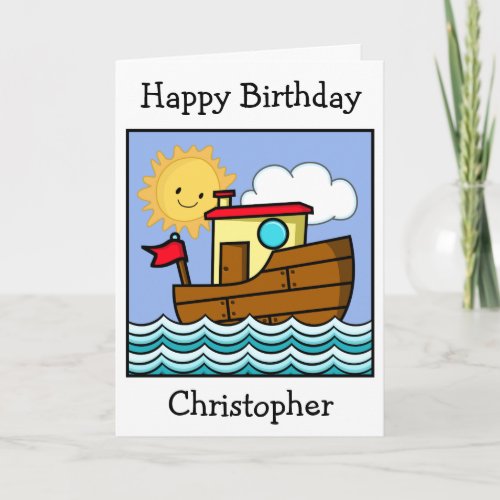 Tugboat Birthday  Card