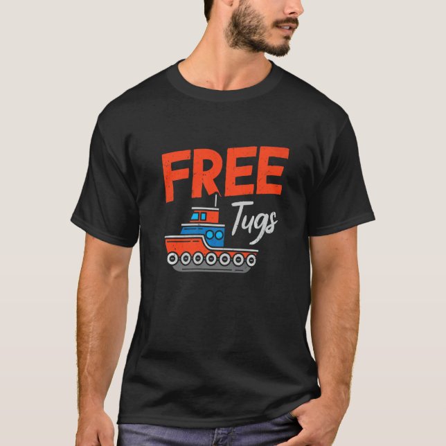 Tugboat Captain Sailing Boating  Tug Boat Owner T-Shirt (Front)