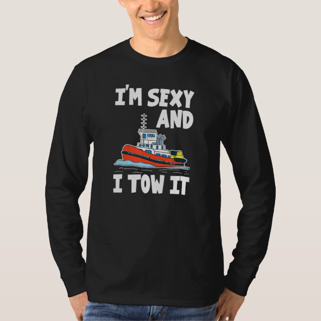 Tugboat Captain Skipper Tug Boat Towboat Operator T-Shirt (Front)