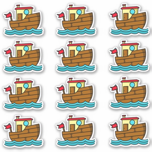 Tugboat Cute Sticker (Front)