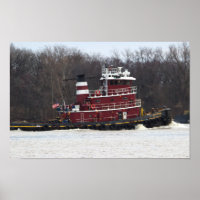 Tugboat on the Delaware River Poster