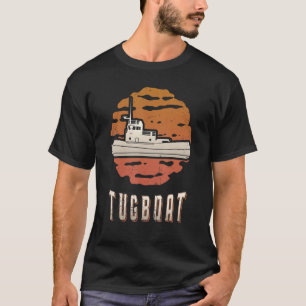 Tugboat Vintage Retro Classic Sunset T-Shirt