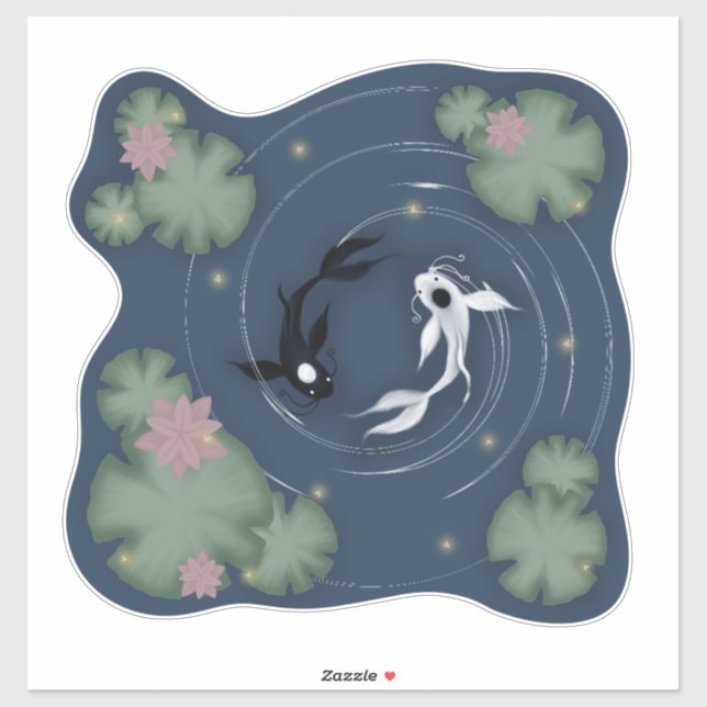 Tui and La, Push and Pull, Ocean and Moon Sticker (Sheet)