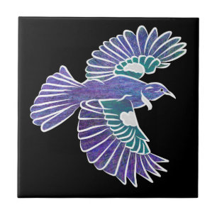 Tui Bird New Zealand Flying Ceramic Tile