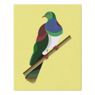 Tui Kereru NZ Bird Faux Canvas Print