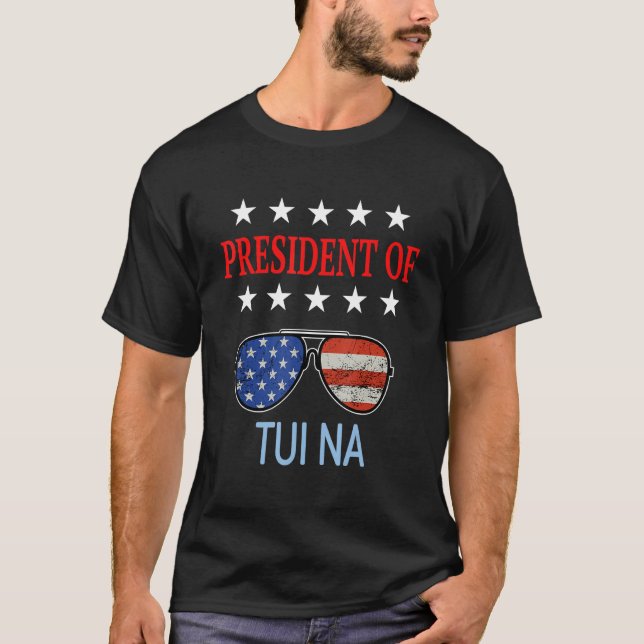 Tui Na Healing Accessories  Usa Flag Therapist Say T-Shirt (Front)