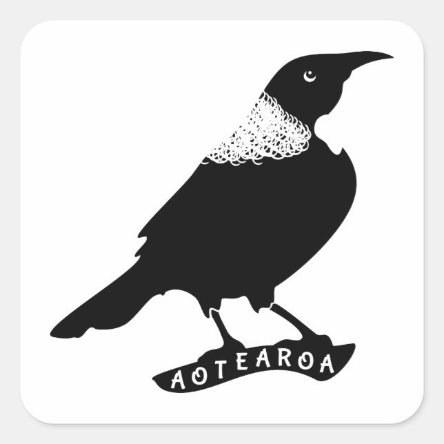 Tui | New Zealand / Aotearoa Square Sticker (Front)