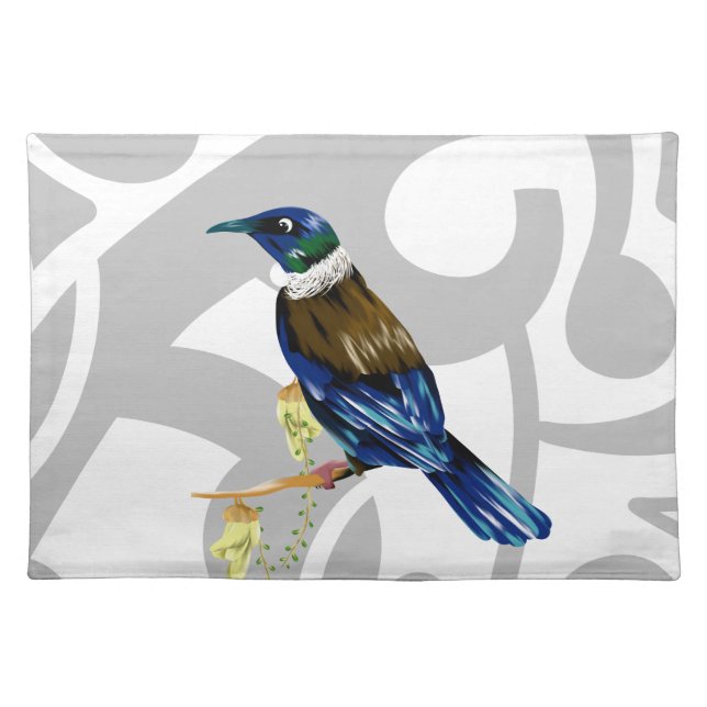 Tui New Zealand bird Cloth Placemat (Front)