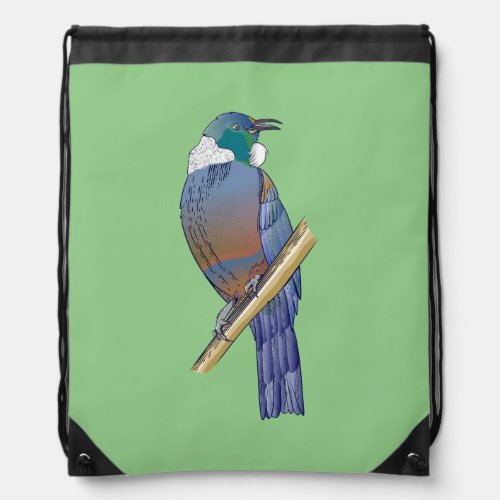 Tui New Zealand Bird Drawstring Bag