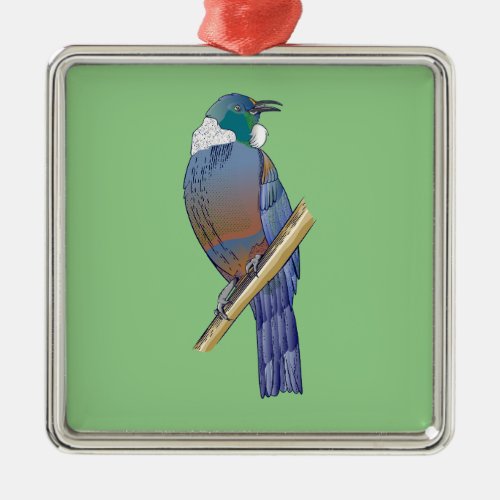 Tui New Zealand Bird Metal Ornament