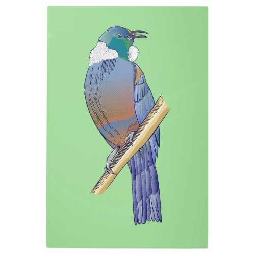 Tui New Zealand Bird Metal Print