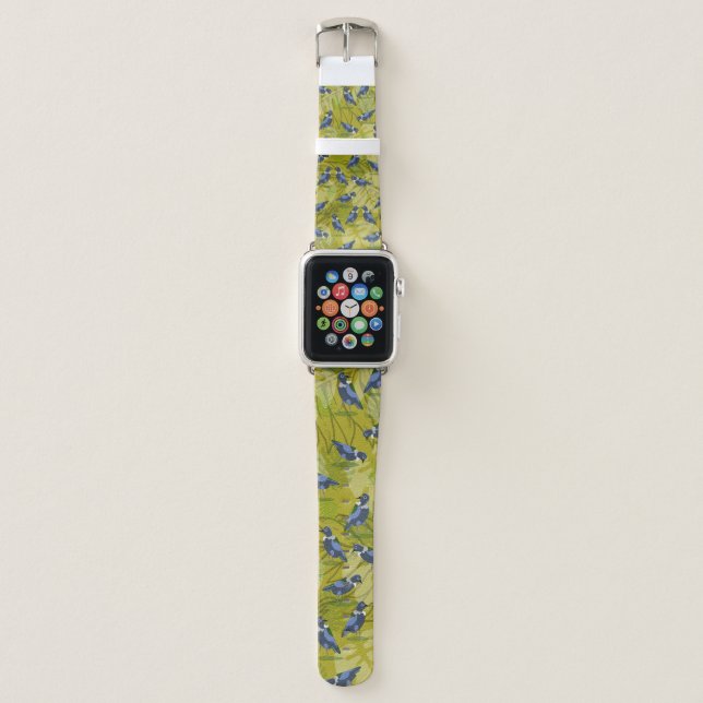 Tui New Zealand Bird Pattern Apple Watch Band (Front)