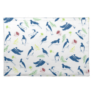 Tui New Zealand Bird Pattern Cloth Placemat