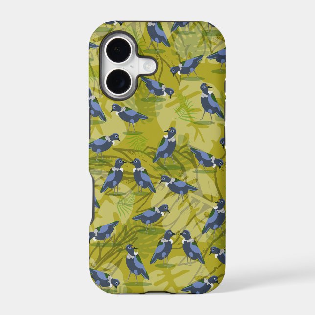 Tui New Zealand Bird Pattern Iphone Case (Back)