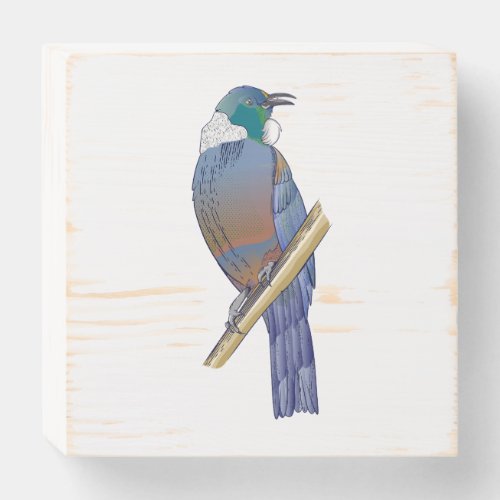 Tui New Zealand Bird Wooden Box Sign