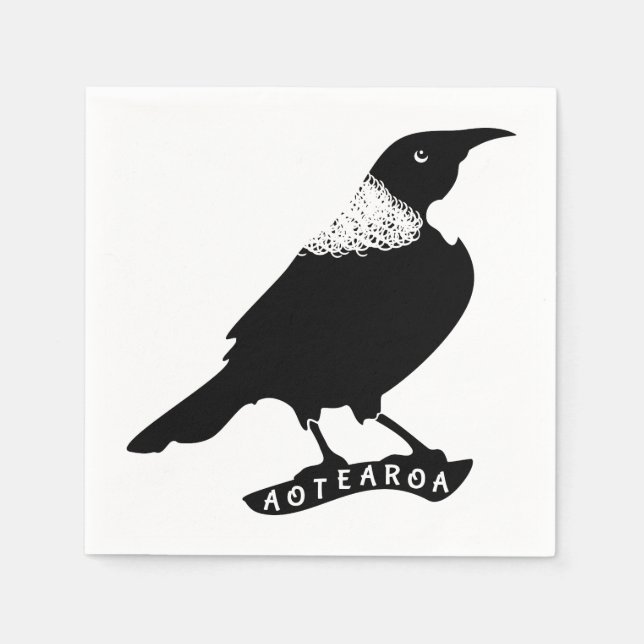 Tui | New Zealand Native Bird Paper Napkins (Front)