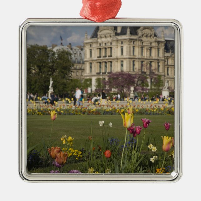 Tuileries Garden, Louvre, Paris, France Metal Ornament (Front)