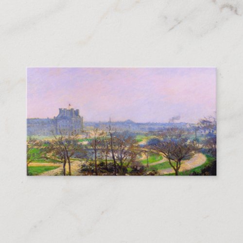 Tuileries Gardens in Paris art by Camille Pissarro Business Cards