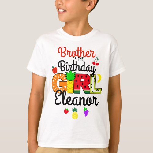 Tuitti Fruity Brother of the Birthday Girl  T_Shirt