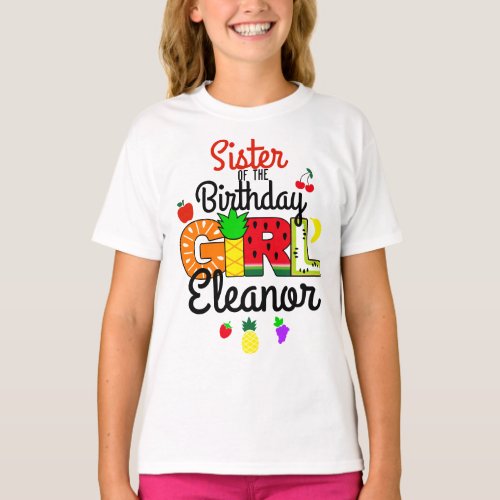 Tuitti Fruity Sister of the Birthday Girl  T_Shirt