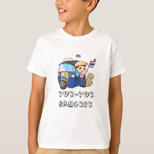 Tuk Tuk Bangkok Thailand souvenir graphic text T_Shirt