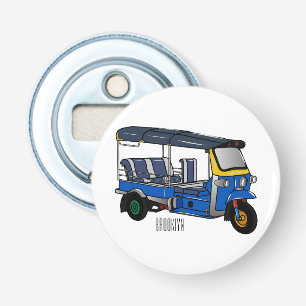 Tuk tuk cartoon illustration bottle opener
