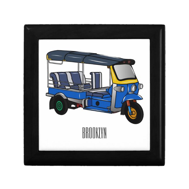 Tuk tuk cartoon illustration gift box (Front)