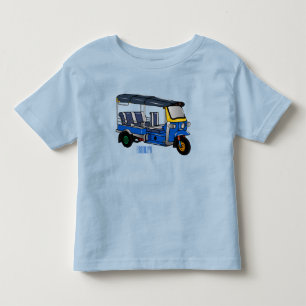 Tuk tuk cartoon illustration toddler t-shirt