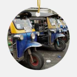 Tuk-tuk taxi Bangkok Thailand Ceramic Ornament