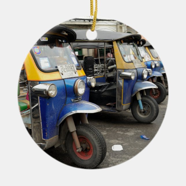Tuk-tuk taxi Bangkok Thailand Ceramic Ornament (Front)